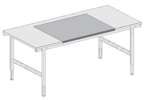 Rocholz Edelstahlauflage für Packtisch, Breite x Tiefe 1000 x 800 mm