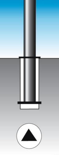 Sperrpfosten aus Edelstahl, Höhe 900 mm, zum Einstecken mit Bodenhülse