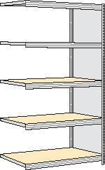 regalwerk Spanplatten-Steckregal mit Böden, Höhe x Breite x Tiefe 2000 x 1285 x 526 mm, 5 Böden