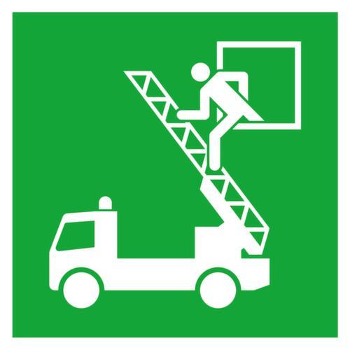 Fluchtwegschild SafetyMarking® Rettungsausstieg, Aufkleber, langnachleuchtend