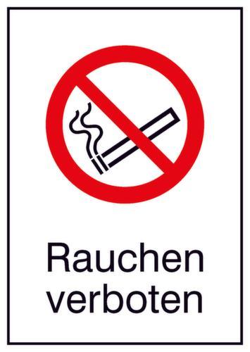 Verbotsschild Rauchen verboten, Wandschild, Standard