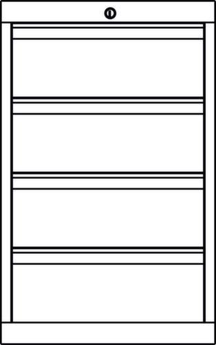 PAVOY Schubladenschrank Basis Plus RAL7035, 4 Schublade(n), RAL7035 Lichtgrau/RAL7035 Lichtgrau