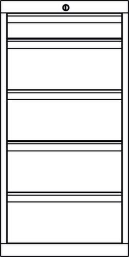 PAVOY Schubladenschrank Basis Plus RAL7035, 5 Schublade(n), RAL7035 Lichtgrau/RAL7035 Lichtgrau