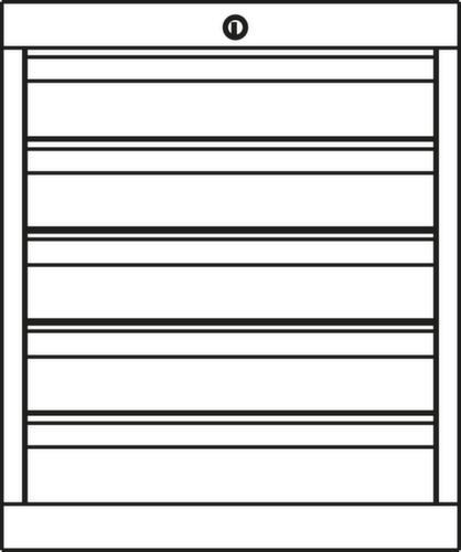 PAVOY Schubladenschrank Basis Plus RAL7035, 5 Schublade(n), RAL7035 Lichtgrau/RAL7035 Lichtgrau