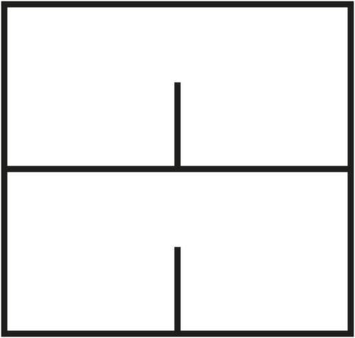 C+P Hängeregistraturschrank Asisto, 2 Auszüge, RAL7021 Schwarzgrau/RAL7021 Schwarzgrau