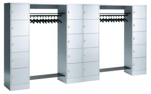 C+P Schließfach-Garderobe Classic lichtgrau mit 20 Fächern, Breite 3720 mm