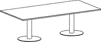 Gera Konferenztisch Basis, Breite x Tiefe 2400 x 1200 mm, Platte Buche