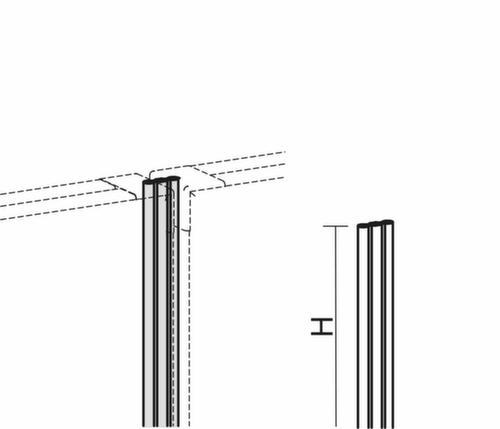 Gera Linearverbindung Pro BasicLine für Trennwand, Höhe 1600 mm