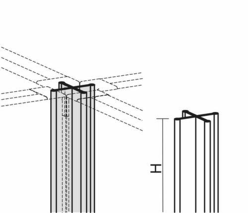 Gera Winkelverbindung Pro BasicLine für Trennwand, Höhe 1600 mm