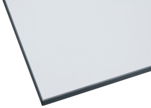 Anbautisch für Montagetisch mit leichtem Gestell, Breite x Tiefe 1250 x 750 mm, Platte hellgrau