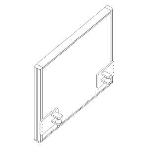 Schallabsorbierende Tischtrennwand RQ60 Screen / S41, Höhe x Breite 480 x 600 mm