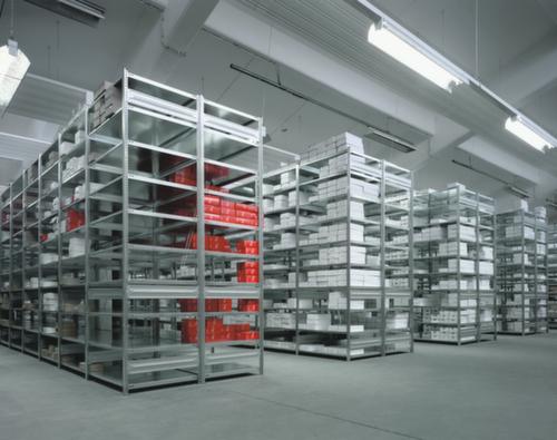 hofe System-Steckregal in mittelschwerer Bauart, Höhe x Breite x Tiefe 3000 x 1360 x 635 mm, 7 Böden