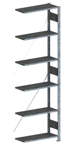 META System-Steckregal CLIP Anbaufeld, Höhe x Breite x Tiefe 2500 x 756 x 336 mm, 6 Böden