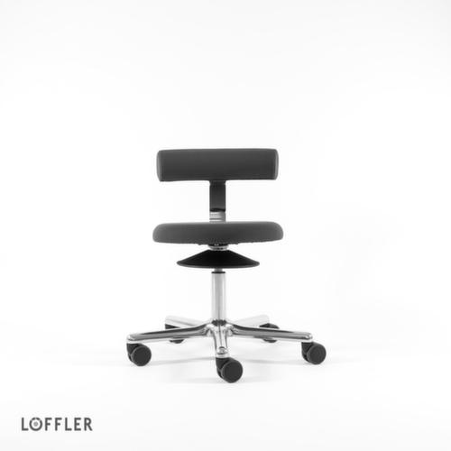 Löffler Hocker Aogo, Sitz grau, Rollen