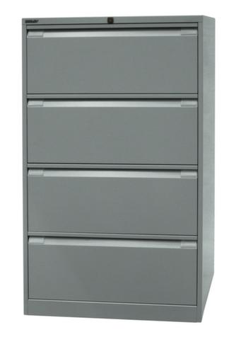 Bisley Hängeregistraturschrank, 4 Auszüge, silber/silber