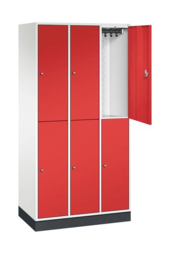 C+P Doppelstöckiger Garderobenschrank Intro, Abteilbreite 260 mm