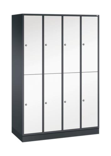 C+P Doppelstöckiger Garderobenschrank Intro, Abteilbreite 260 mm