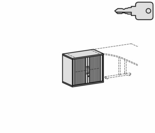 Gera Büro-Quer-Rollladenschrank Pro, 2 Ordnerhöhen