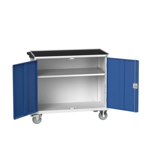 bott Mobile Werkbank verso, 1 Schrank, RAL7035 Lichtgrau/RAL5010 Enzianblau