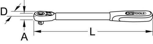 KS Tools 1/2“ Teleskop-Umschaltknarre