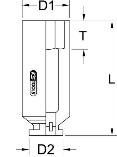 KS Tools 1/2" Sechskant-Kraft-Stecknuss