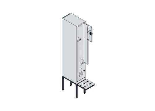 C+P Z-Spind Classic Plus mit untergebauter Sitzbank, Abteilbreite 300 mm