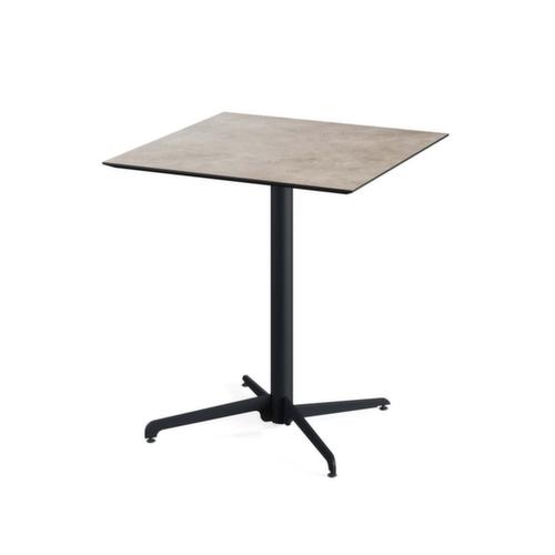 VEBA Bistrotisch Essentials X Cross, Breite x Tiefe 700 x 700 mm, Platte Moonstone