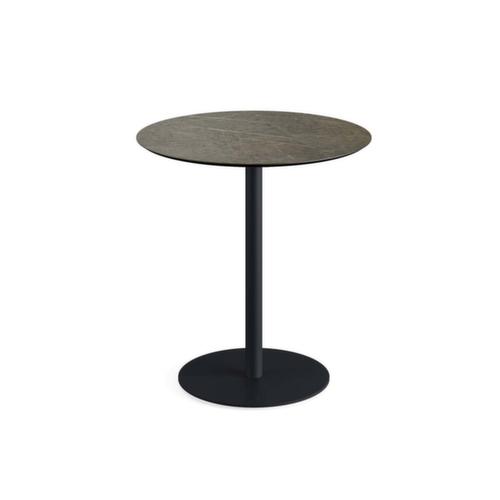 VEBA Bistrotisch Essentials Urban, Ø 700 mm, Platte Midnight Marble