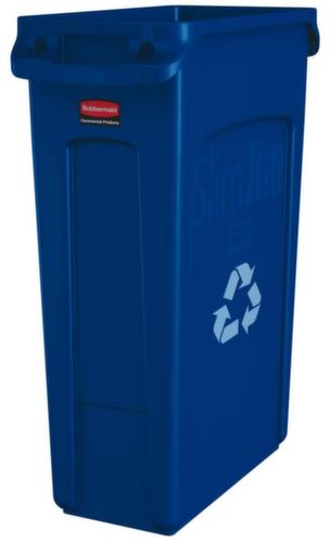 Rubbermaid Wertstoffsammler Slim Jim® mit Lüftungskanälen, 87 l, blau