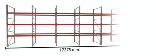 META Palettenregal MULTIPAL HxB 3300x17275 mm mit 4 Lagerebenen für insgesamt 72 Paletten