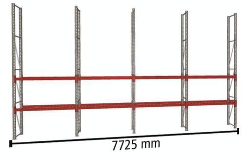 META Palettenregal MULTIPAL HxB 4400x7725 mm mit 4 Lagerebenen für insgesamt 16 Paletten