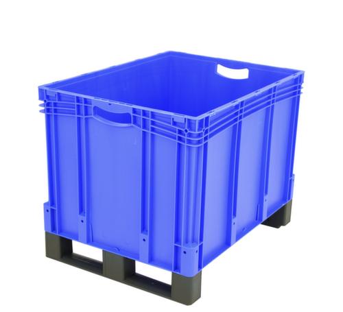 Bac gerbable norme Europe à double fond, bleu, capacité 206 l