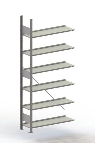 META Rayonnage sans boulons élément suivant avec élingue chaîne, hauteur x largeur x profondeur 2200 x 1006 x 336 mm, 6 tablettes