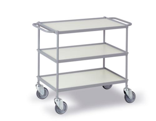 Chariot polyvalent avec étrier horizontal 785x425 mm, force 150 kg, 3 plateaux