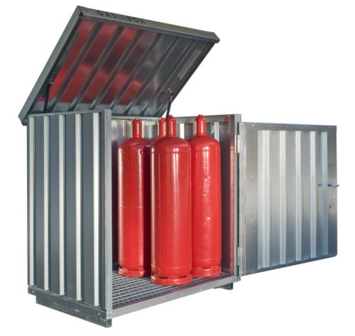 Cabine pour bouteilles de gaz avec toit rabattable