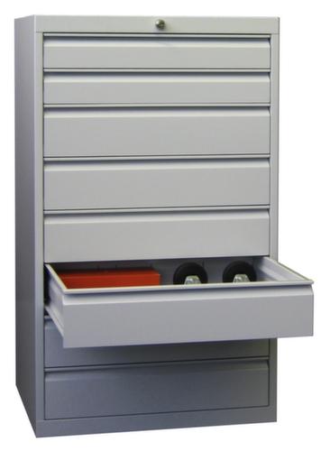 PAVOY Armoire à tiroirs Basis Plus RAL7035, 8 tiroir(s), RAL7035 gris clair/RAL7035 gris clair