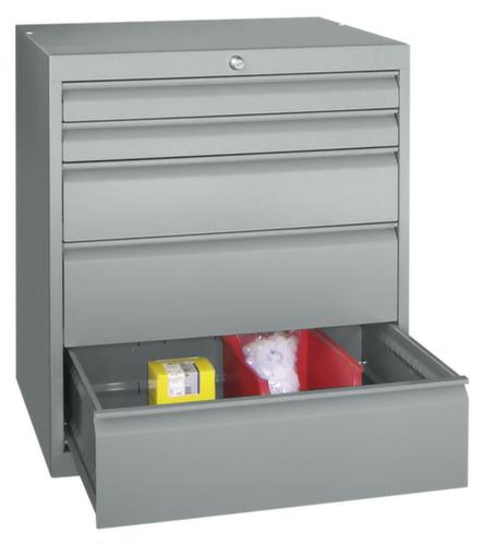 PAVOY Armoire à tiroirs Basis Plus RAL7035, 5 tiroir(s), RAL7035 gris clair/RAL7035 gris clair