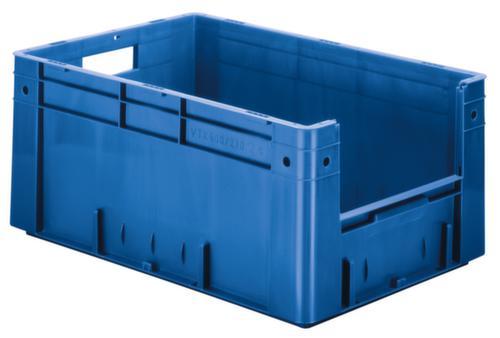 Bac gerbable norme Europe avec poignée, bleu, capacité 50 l