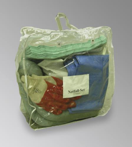 Sac d'urgence avec des absorbants en microfibres