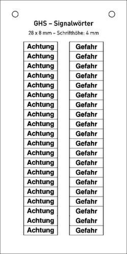 Les mots-indicateurs selon le SGH, étiquette