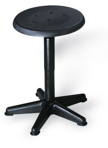 Tabouret avec réglage de la hauteur dissimulé, assise noir, patins