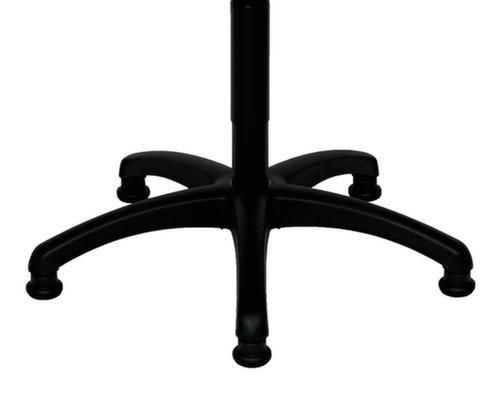 Tabouret pivotant, assise noir, patins