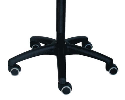 Tabouret pivotant, assise hêtre, roulettes