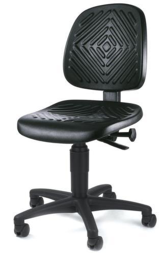 Topstar Siège d'atelier, assise mousse PU noir, avec roulettes