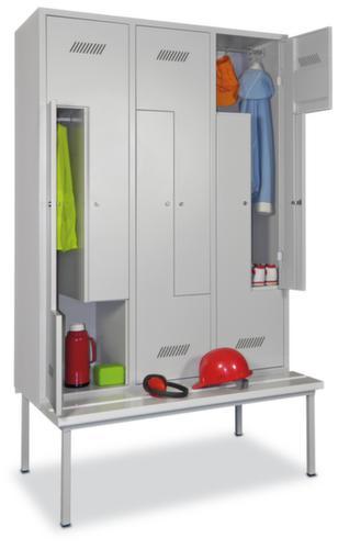 PAVOY Armoire vestiaire Z Basis gris clair avec 2 compartiments