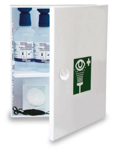 ultraMEDIC Armoire kit lave-yeux ultraAQUA-SAFEa. remplissageHxlxP 350x280x130 mmen acier coloris RAL9010