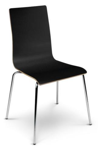 Nowy Styl Chaise en bois, noir, dossier droit