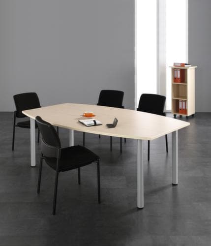 Gera Table de conférence Basis, largeur x profondeur 2000 x 800 mm, panneau érable