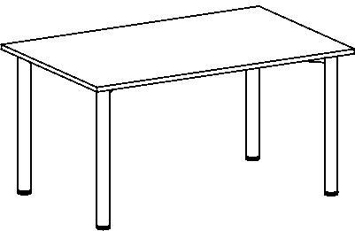 Gera Table de conférence Basis, largeur x profondeur 1200 x 800 mm, panneau gris clair