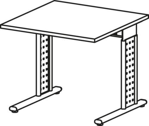 Gera Bureau à hauteur réglable Milano avec piètement en C